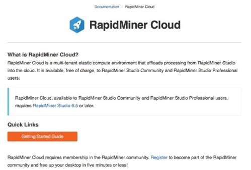 RapidMiner Cloud